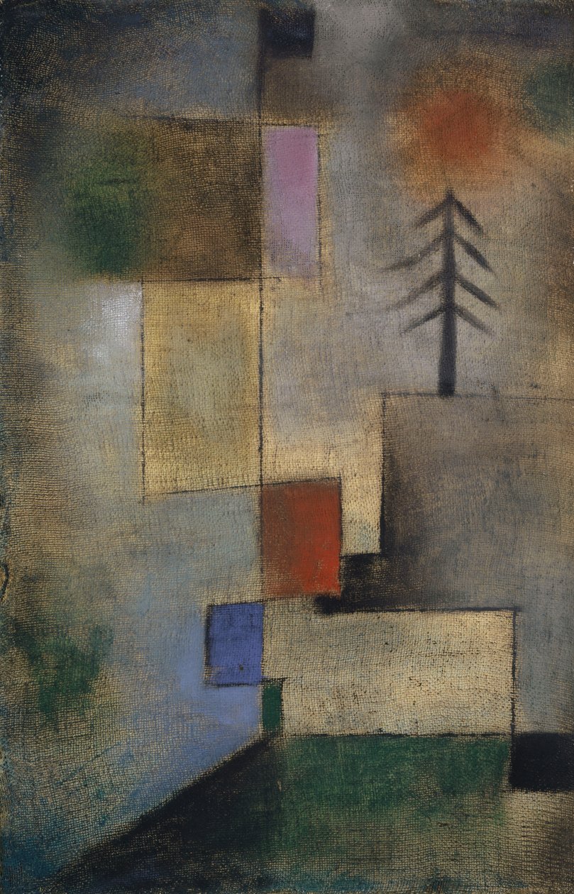 Pequena imagem de abetos, 1922. de Paul Klee