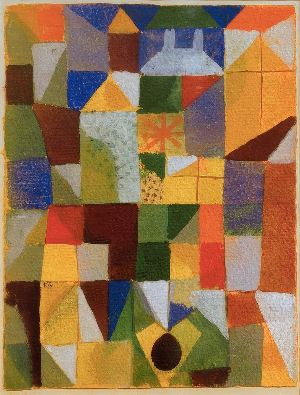 Composição urbana com janelas amarelas de Paul Klee