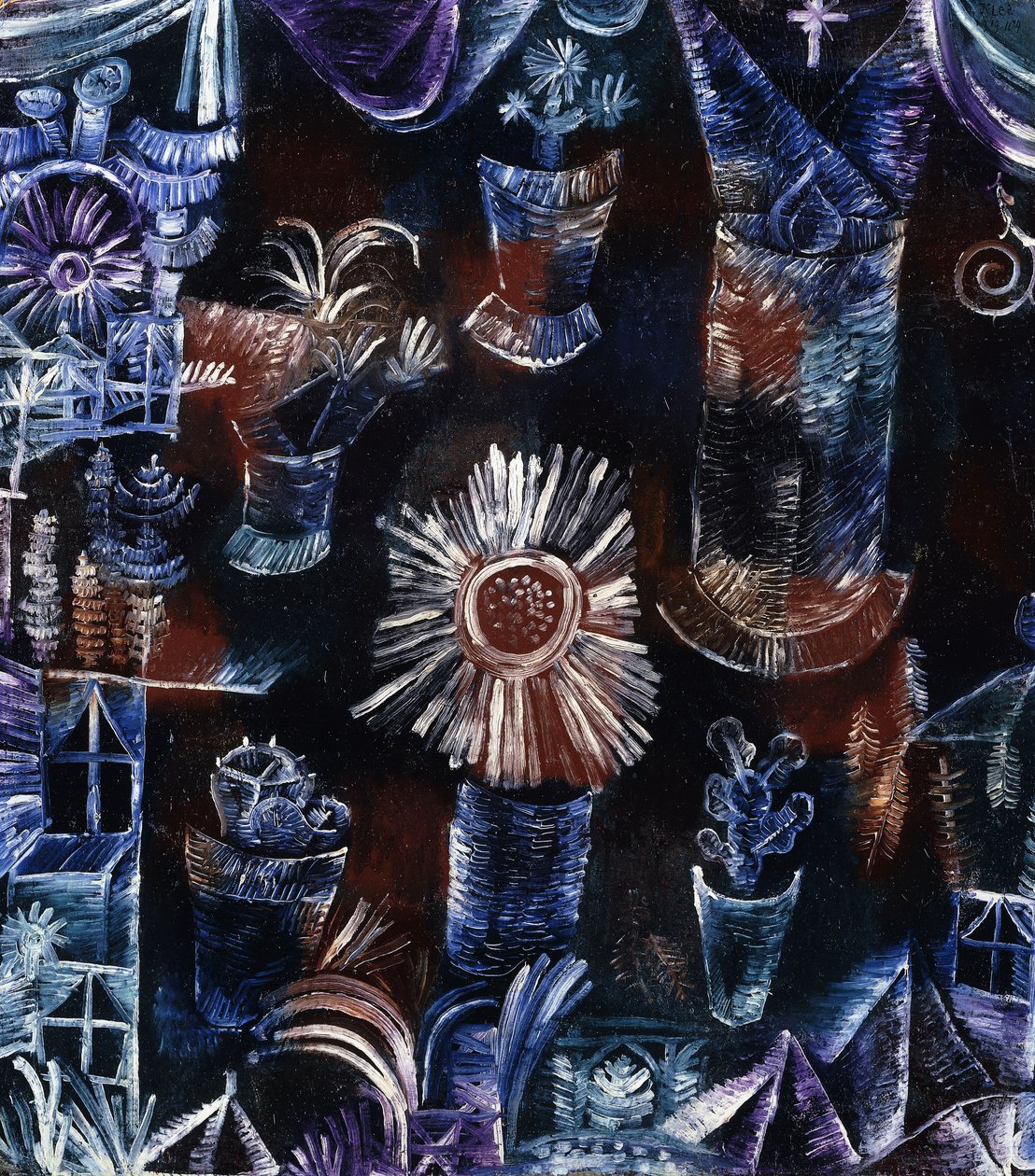 Natureza-morta com cardo; Natureza-morta com a flor de cardo de Paul Klee