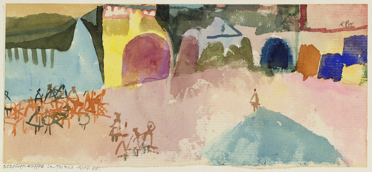 Café de rua em Tunis de Paul Klee