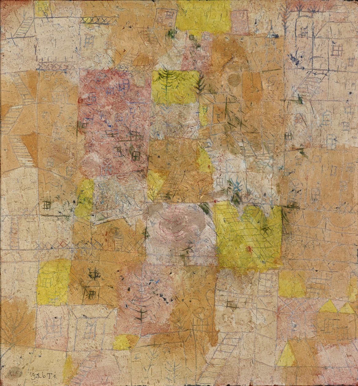 Idílio suburbano, 1926. de Paul Klee