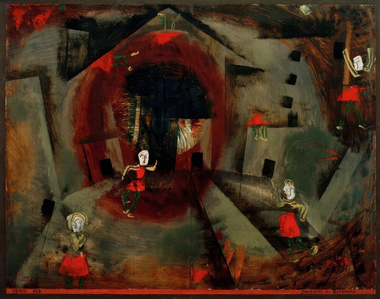 Jogo de dança de casacas vermelhas de Paul Klee