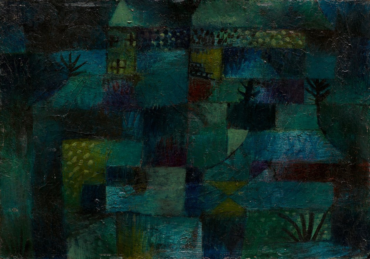 Jardim com terraço, 1920. de Paul Klee