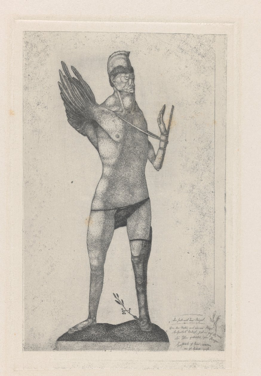 O Herói da Asa, 1905. de Paul Klee