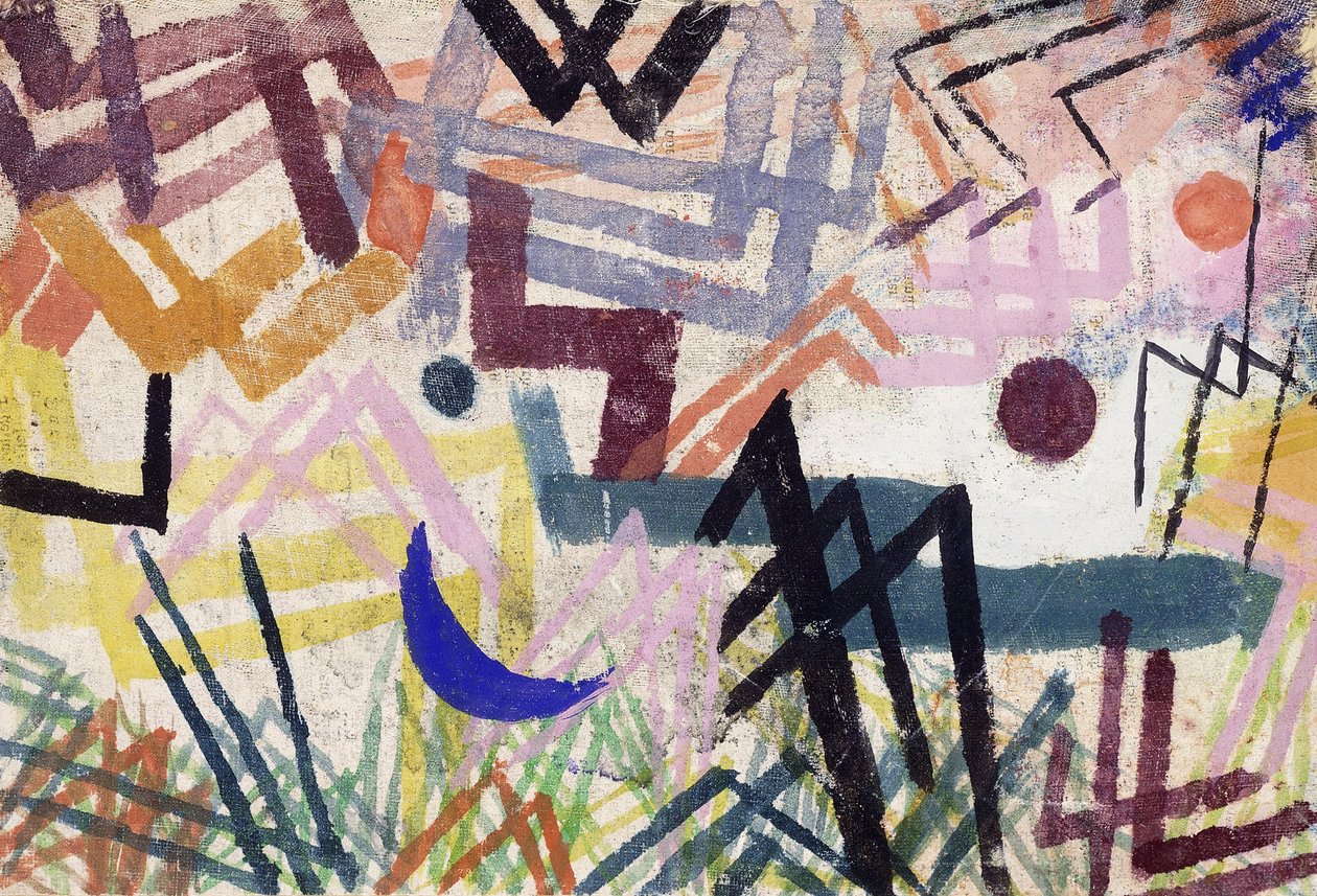O Poder do Jogo numa paisagem Lech; Jogo dos poderes de uma paisagem Lech de Paul Klee