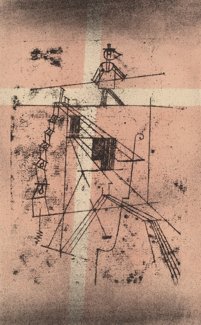O andador de corda bamba Seiltänzer, 1923. de Paul Klee