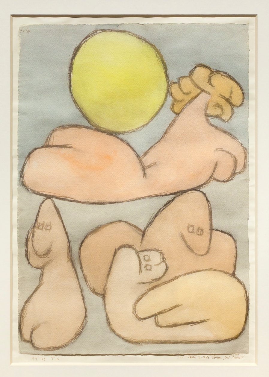 O tronco e a sua família com a lua cheia de Paul Klee