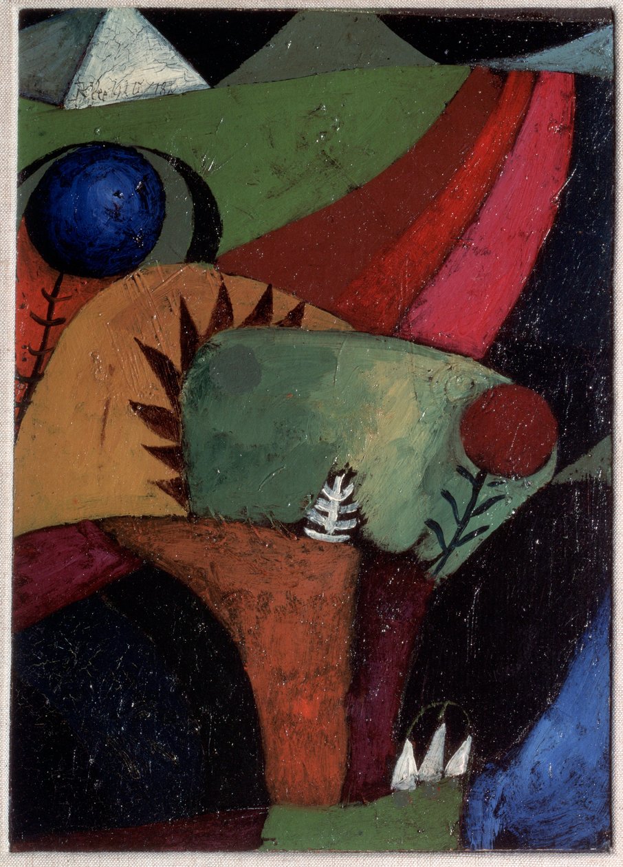 Três campainhas azuis - Pintura de Paul Klee