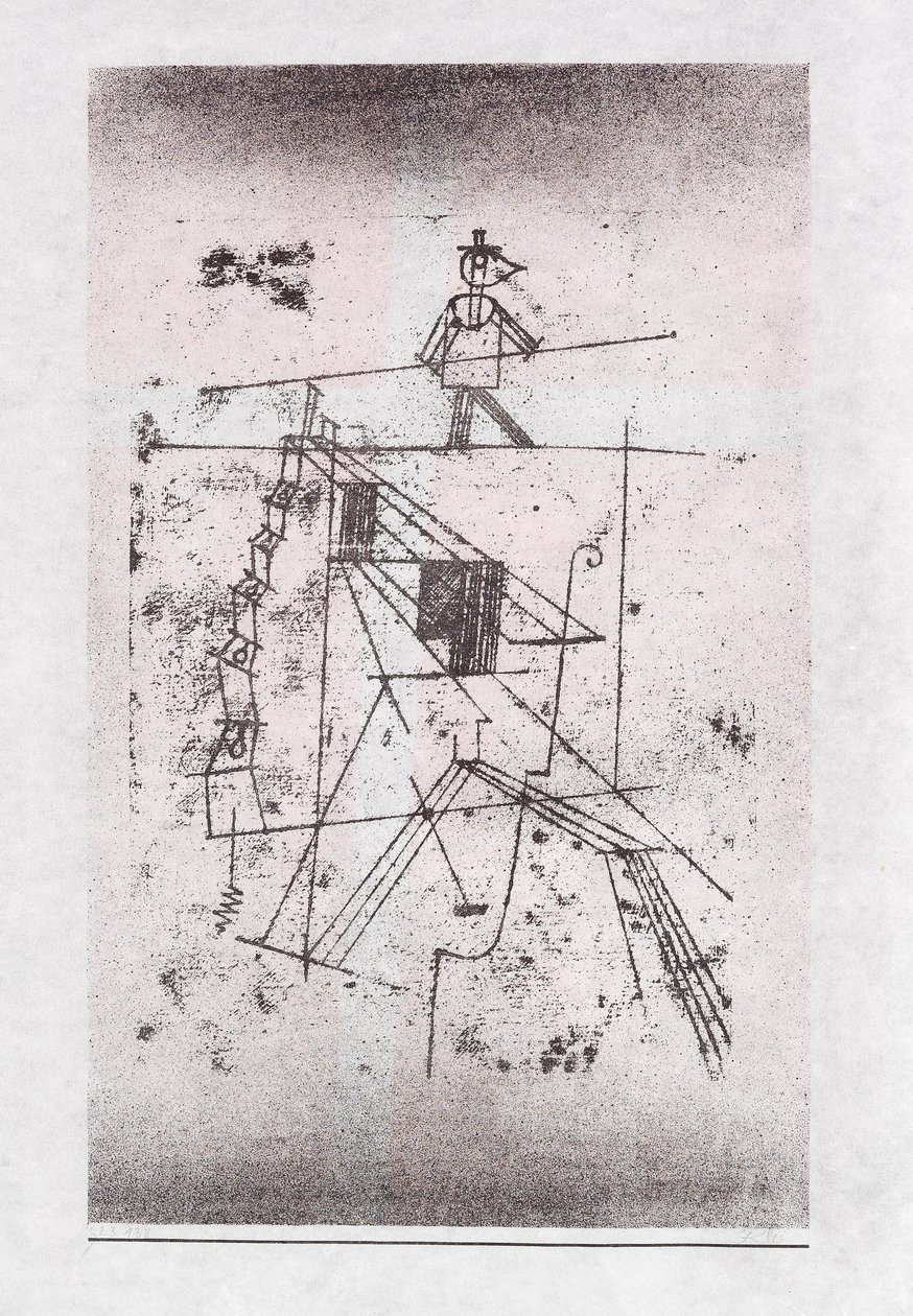 Andar na corda bamba, 1923. de Paul Klee