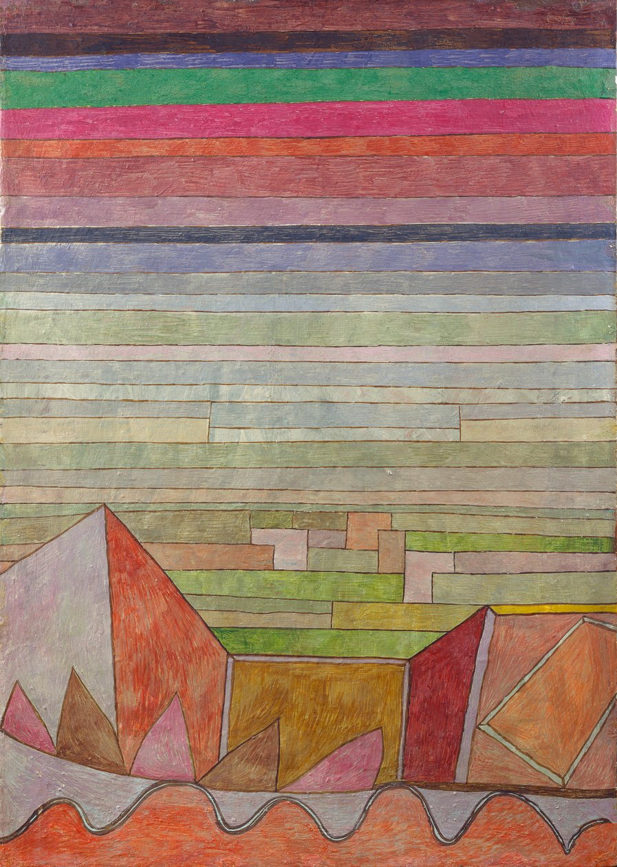 Vista para o país fértil Vista para o país das frutas, 1932. de Paul Klee
