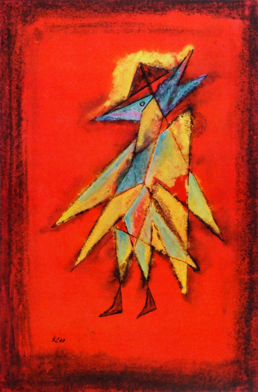 Visionary Birdman, c.1930 (óleo sobre tela) de Paul Klee