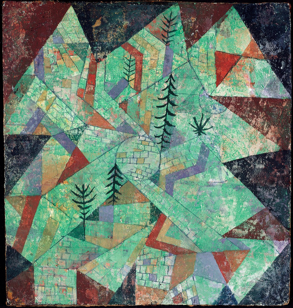 Wald bau (Construção em madeira) de Paul Klee