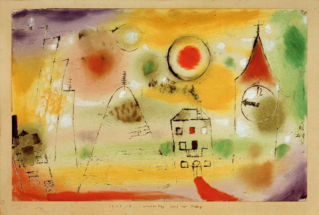 Dia de inverno antes do meio dia de Paul Klee