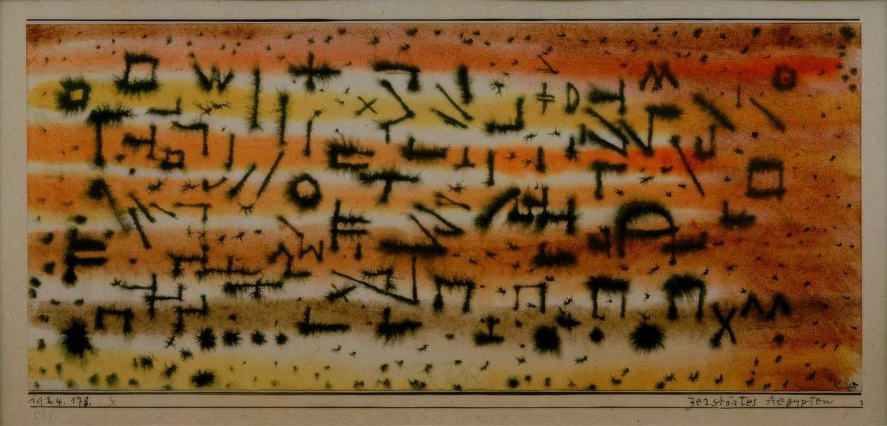 Egito destruído de Paul Klee