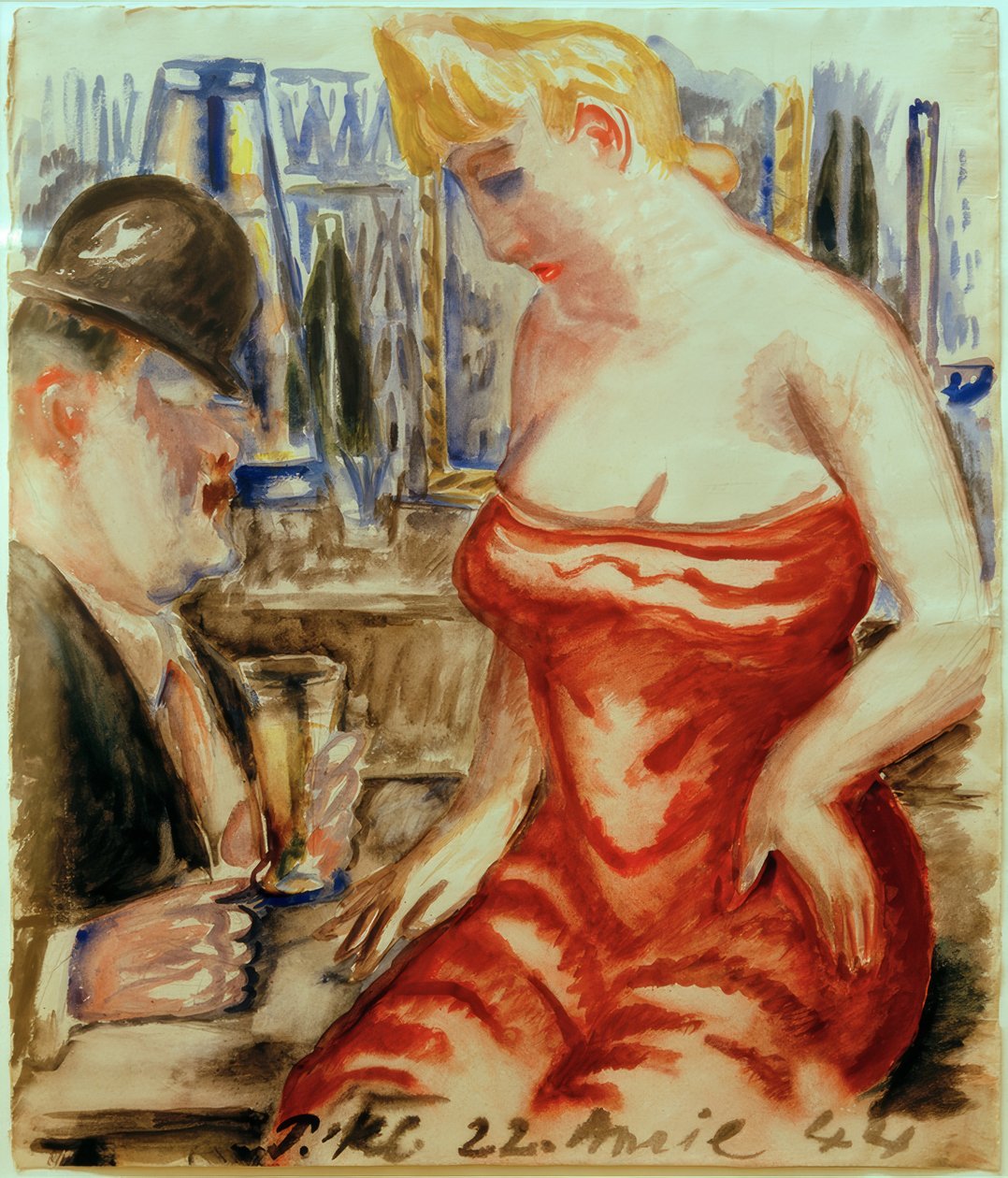 Mulher de vestido vermelho de Paul Kleinschmidt
