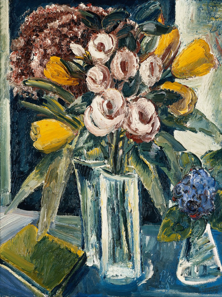natureza morta de flores; Natureza morta com flores de Paul Kleinschmidt