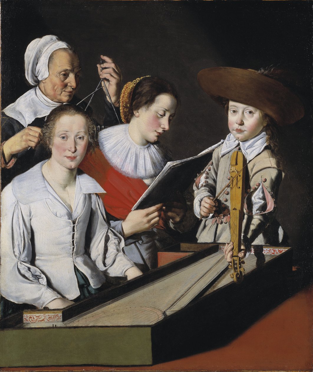Une fete musicale - Uma festa musical, de La Tarte, Paul (?-1636). Óleo sobre tela. Dimensão: 116x98,8cm. Museu Nacional de Estocolmo de Paul La Tarte