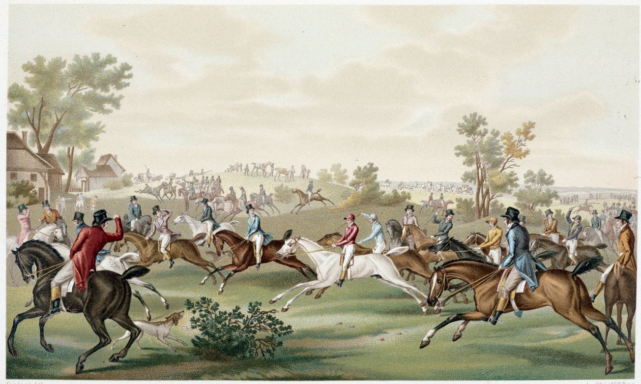 Corrida de cavalos, Deb. Século XIX - em "Directoire, consulado e império" de Paul Lacroix de Paul Lacroix