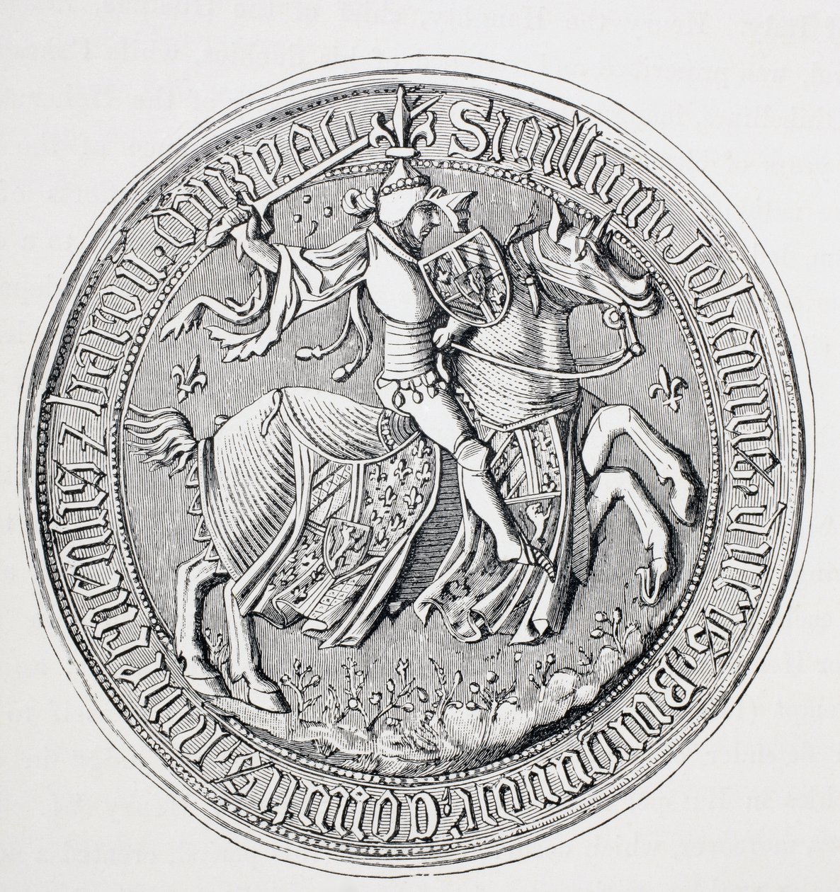 Selo de Jean Ii, duque de Borgonha, conde de Nevers e barão de Donzy 1371 - 1419. de Paul Lacroix