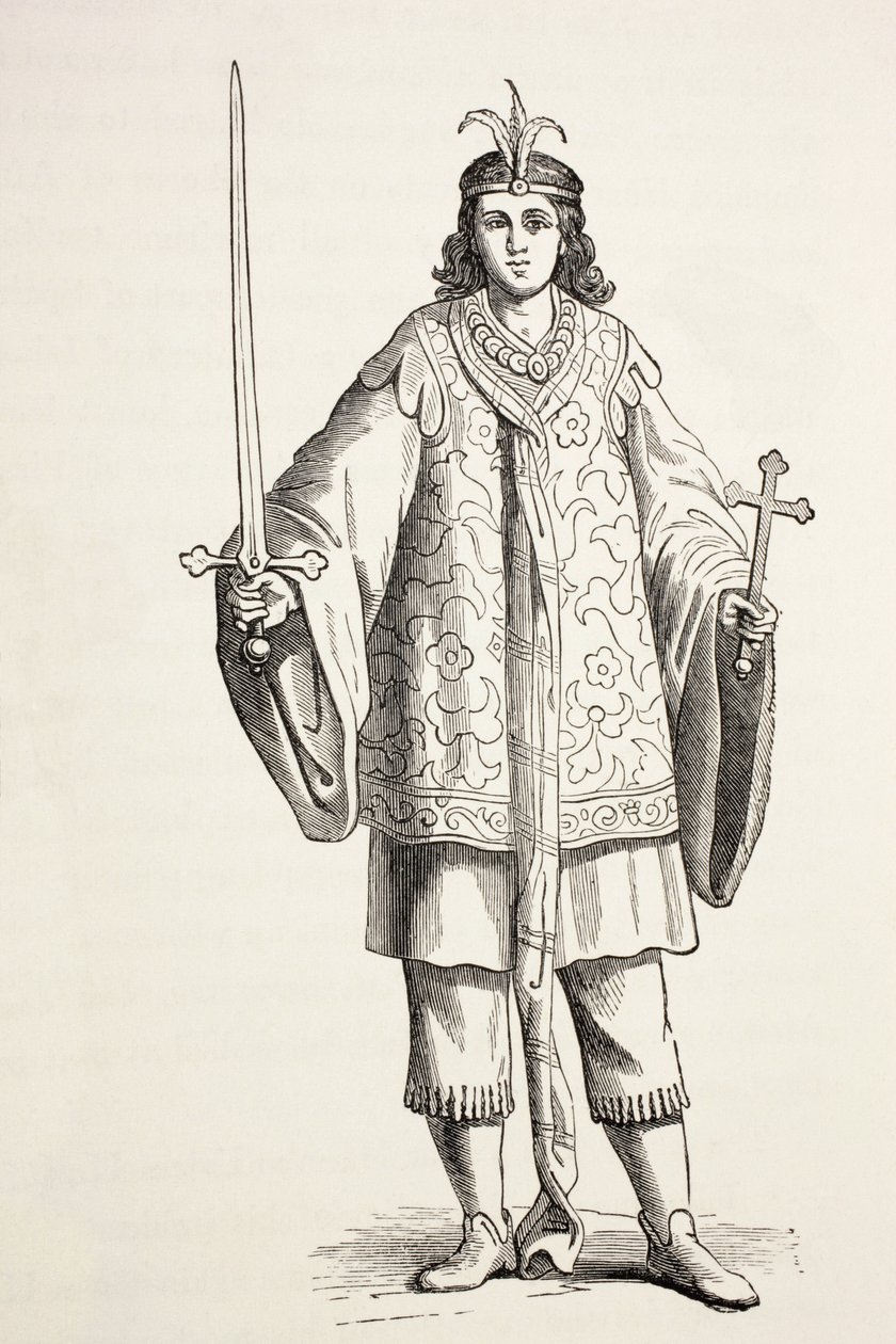 A página do padre João. O Prester John também era conhecido como Presbítero Johannes. de Paul Lacroix