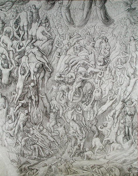 Juízo Final (lápis sobre papel) de Paul Marc Joseph Chenavard