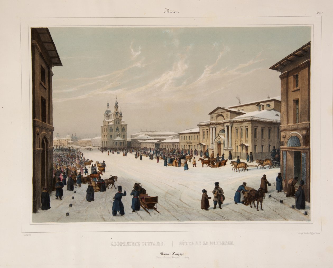 A Assembléia da Casa da Nobreza em Moscou, década de 1840 de Paul Marie Roussel