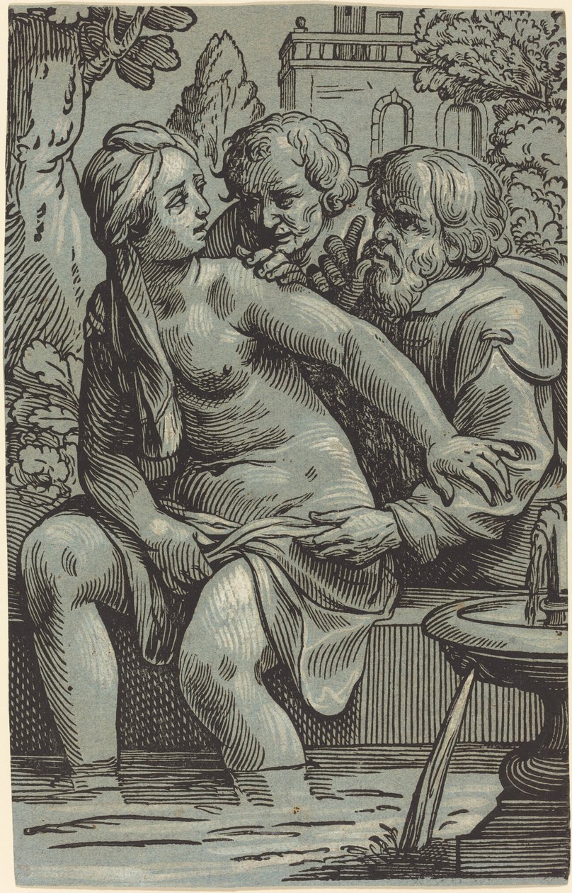 Susana e os Anciãos de Paul Maupin, after Jacques Stella