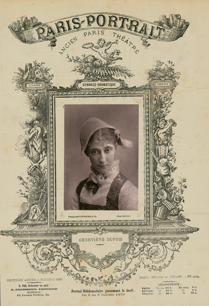 Geneviève Dupois, Gymnase-Dramatique de Paul Nadar