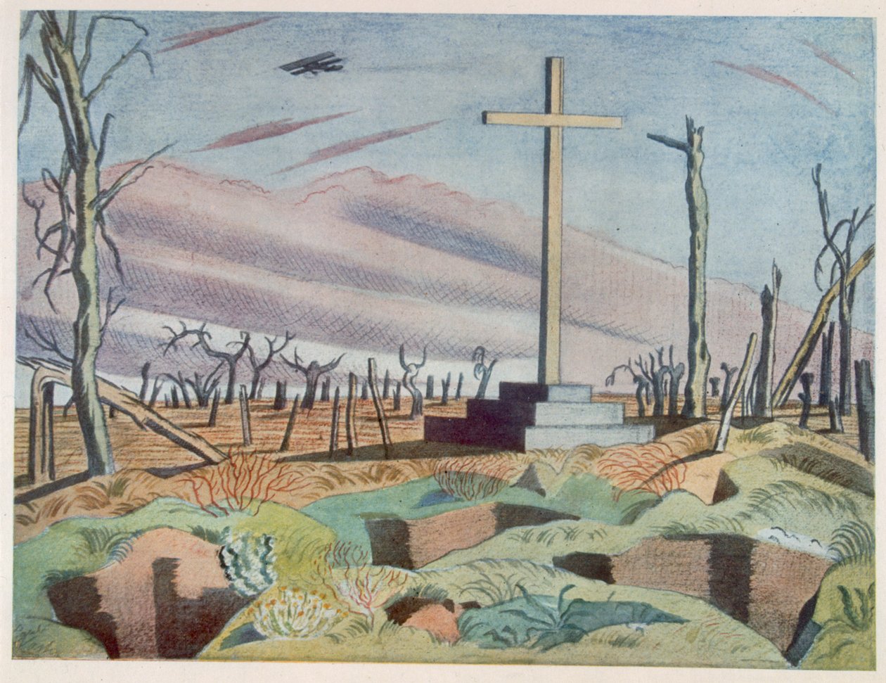 Um Monumento Canadiano, de British Artists at the Front, Continuação da Frente Ocidental, Parte III, Paul Nash de Paul Nash