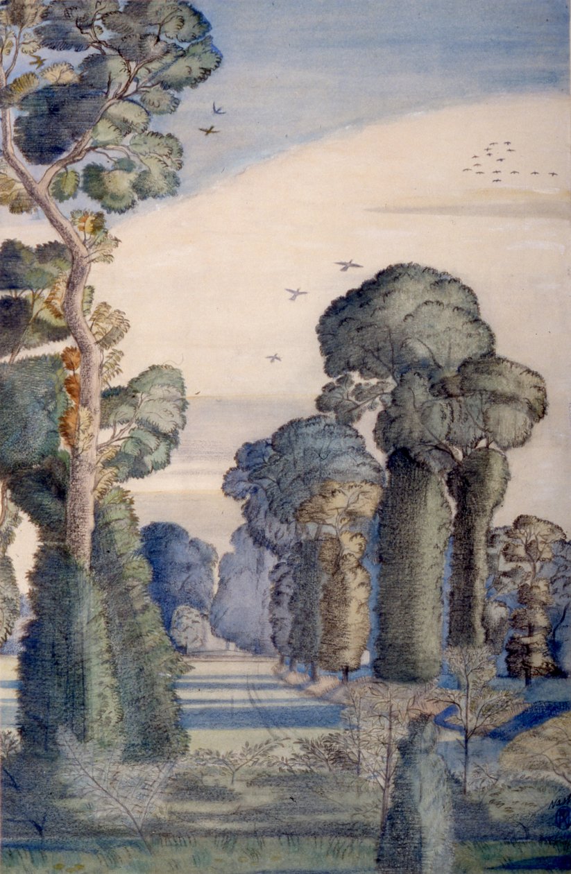 Uma paisagem em Wood Lane de Paul Nash