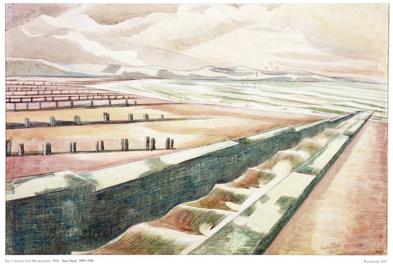 Canal e quebra-mar de Paul Nash