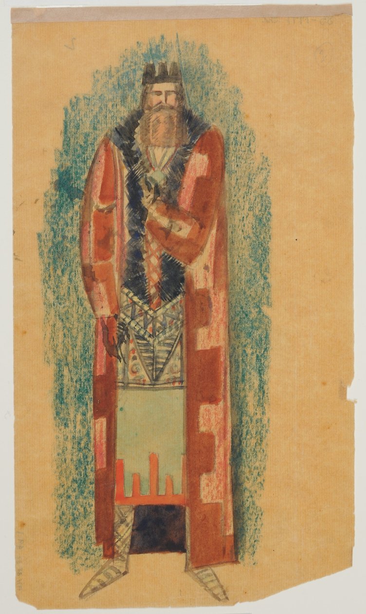 Figurino para Rei Lear de Paul Nash