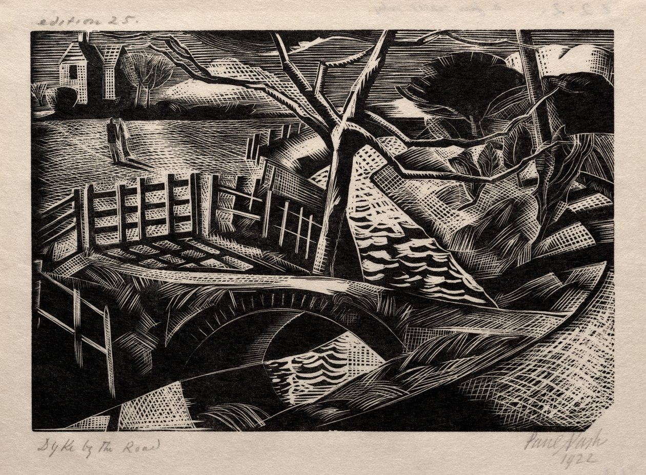 Dique pela estrada de Paul Nash