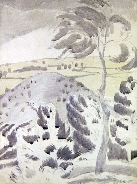 Colina e Árvore de Paul Nash