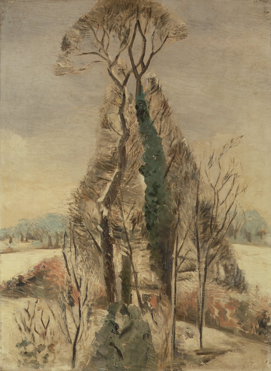 Iver Heath na Neve (óleo sobre tela) de Paul Nash