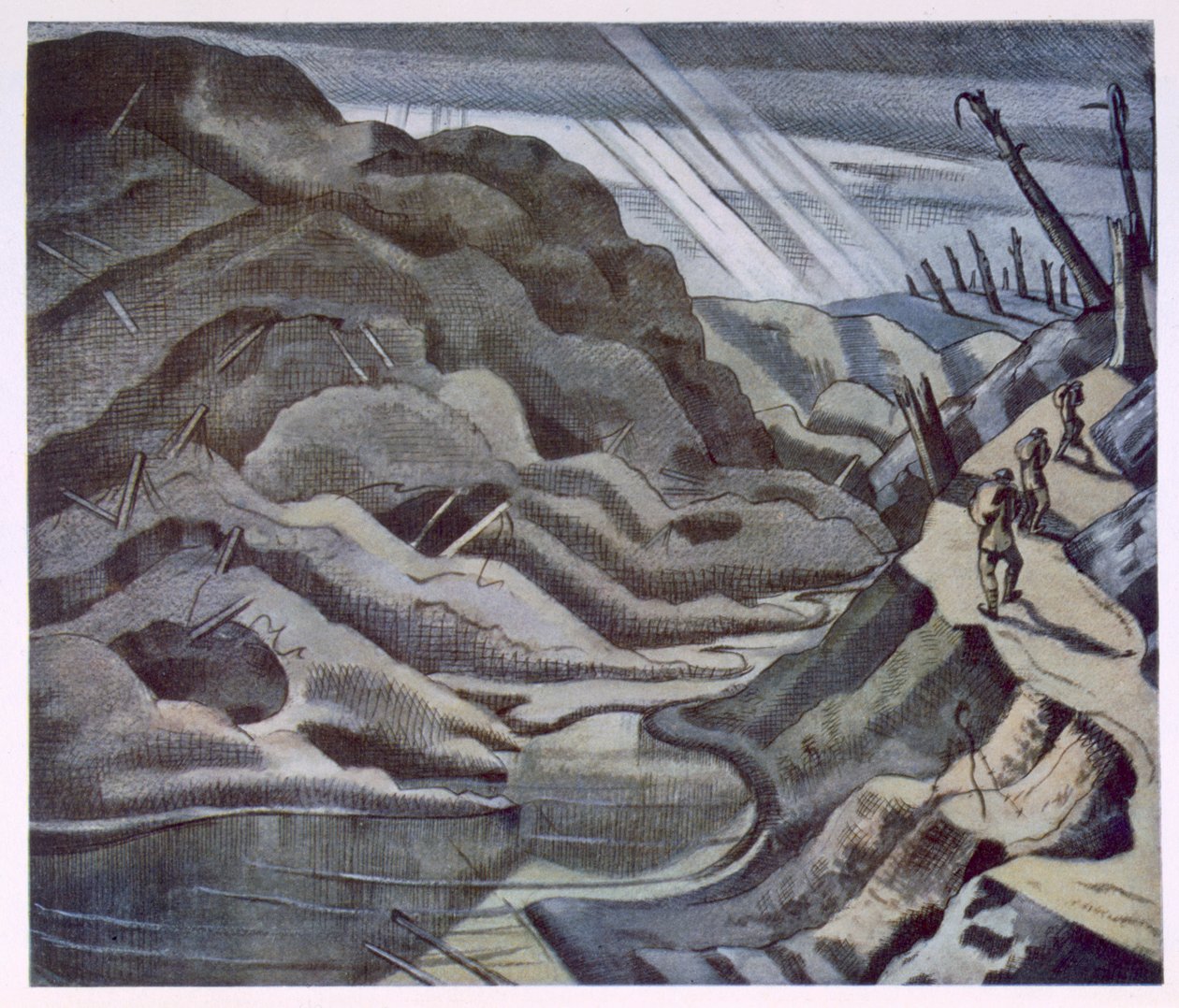 Paisagem, Ano de Nosso Senhor 1917, de Artistas Britânicos na Frente, Continuação da Frente Ocidental, Parte Três, Paul Nash de Paul Nash