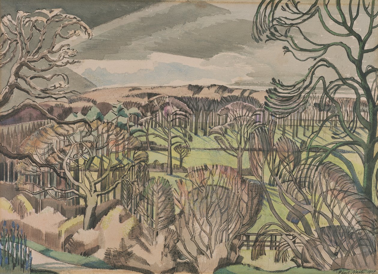 Paisagem em Fulmer, Buckinghamshire de Paul Nash