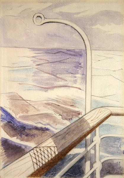 Shiprail (lápis e aguarela sobre papel) de Paul Nash