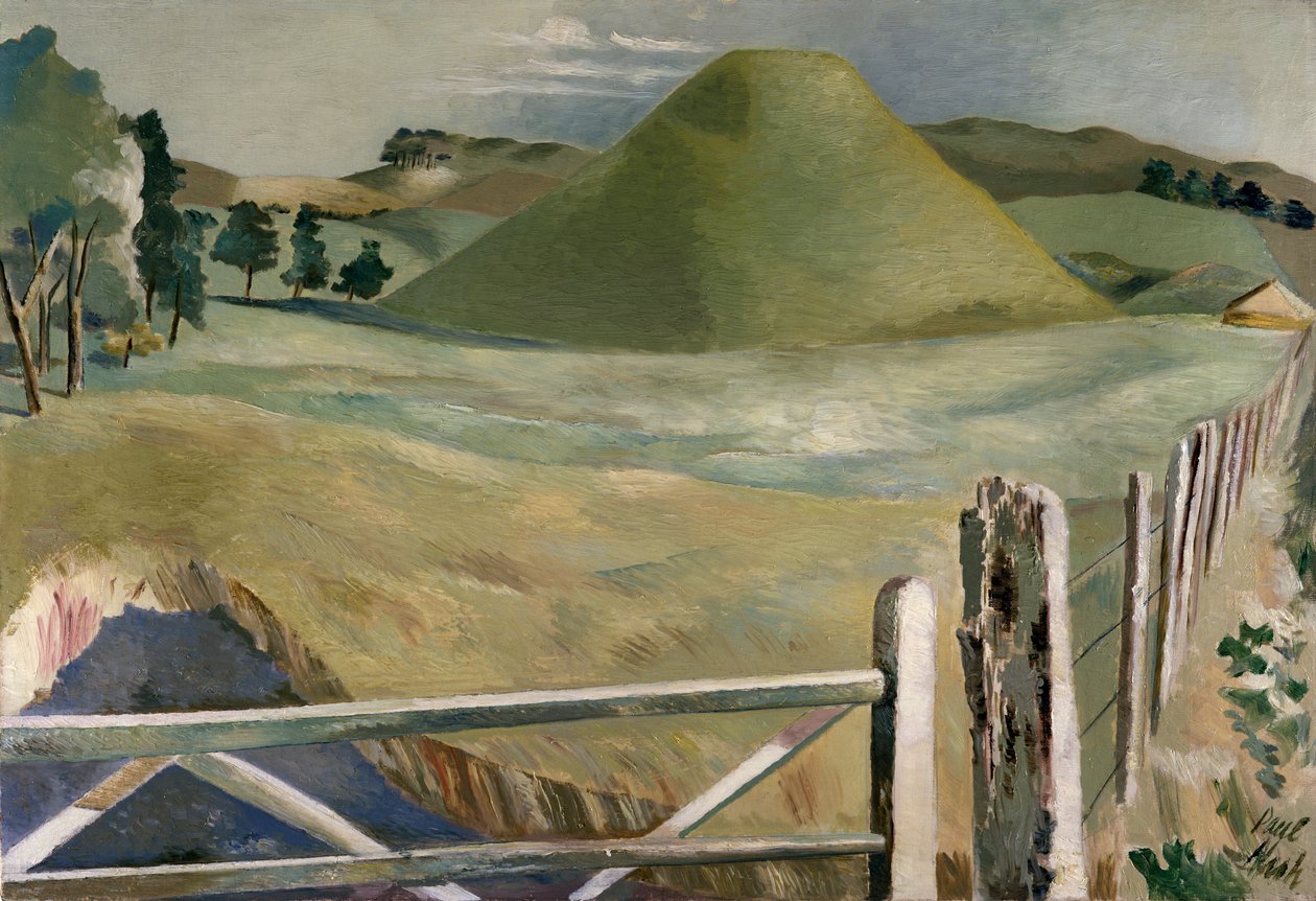 Silbury Hill (óleo sobre tela) de Paul Nash