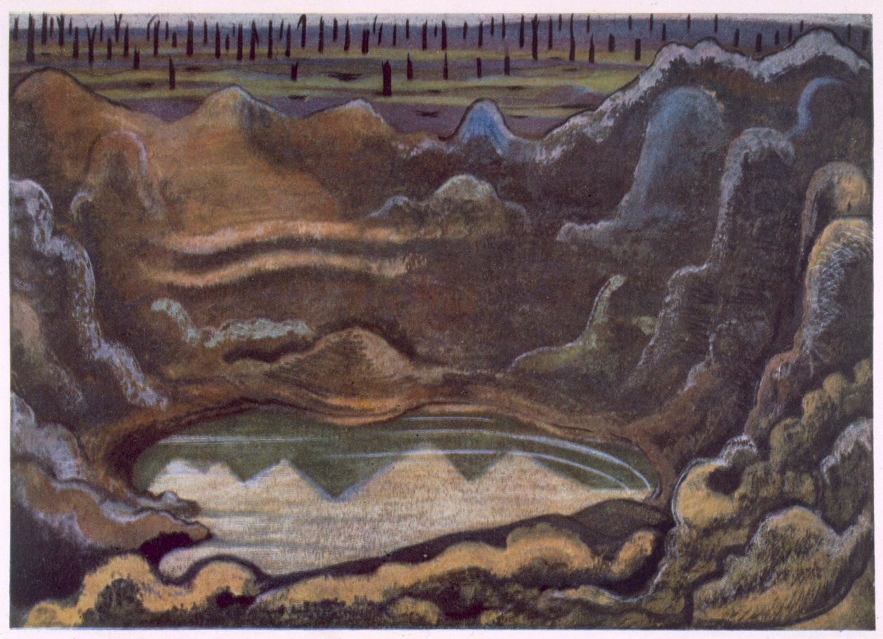 A cratera Caterpillar, de artistas britânicos na frente, continuação da frente ocidental, parte três, Paul Nash de Paul Nash