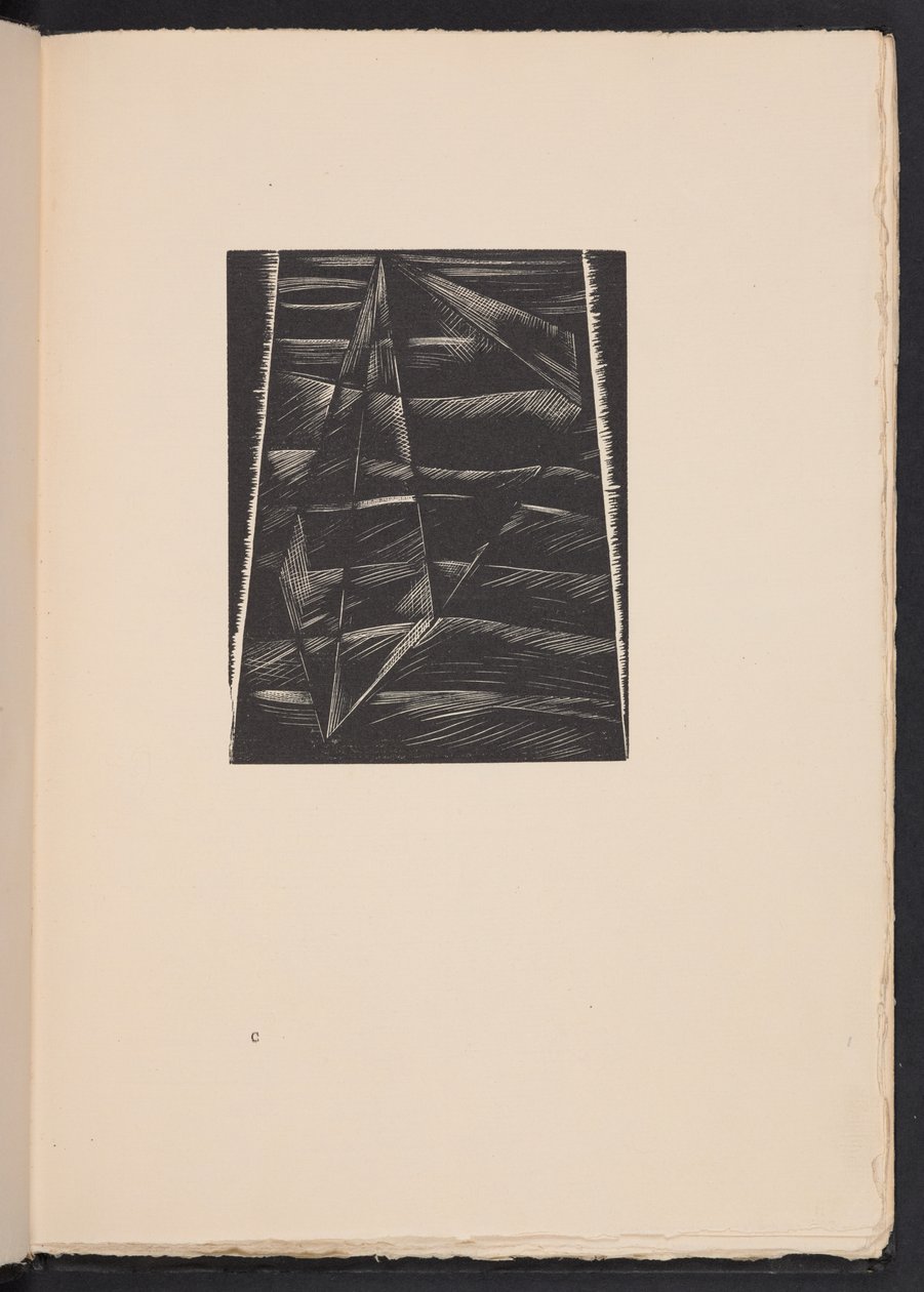The Face of the Waters, ilustração de "Images of War... Poemas" de Richard Aldington de Paul Nash