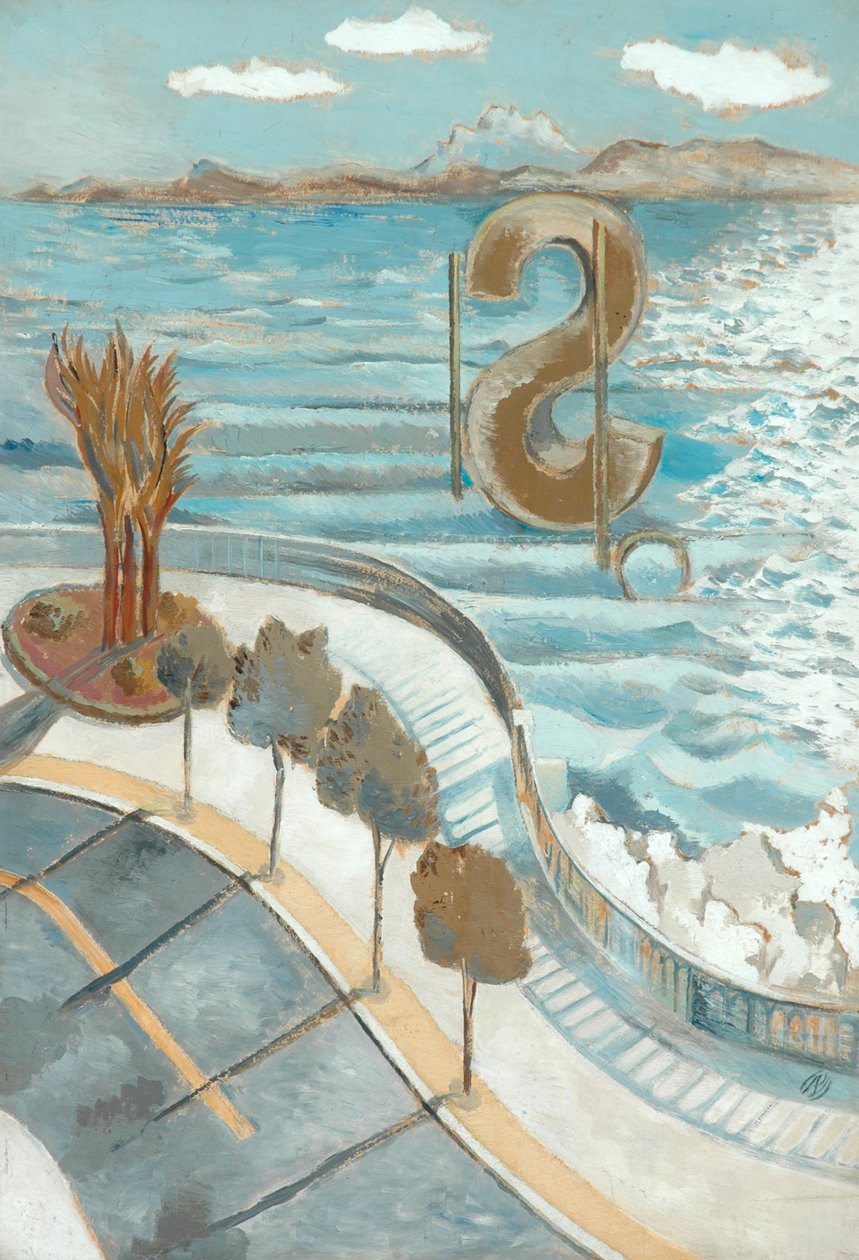 Vista de uma janela, agradável de Paul Nash