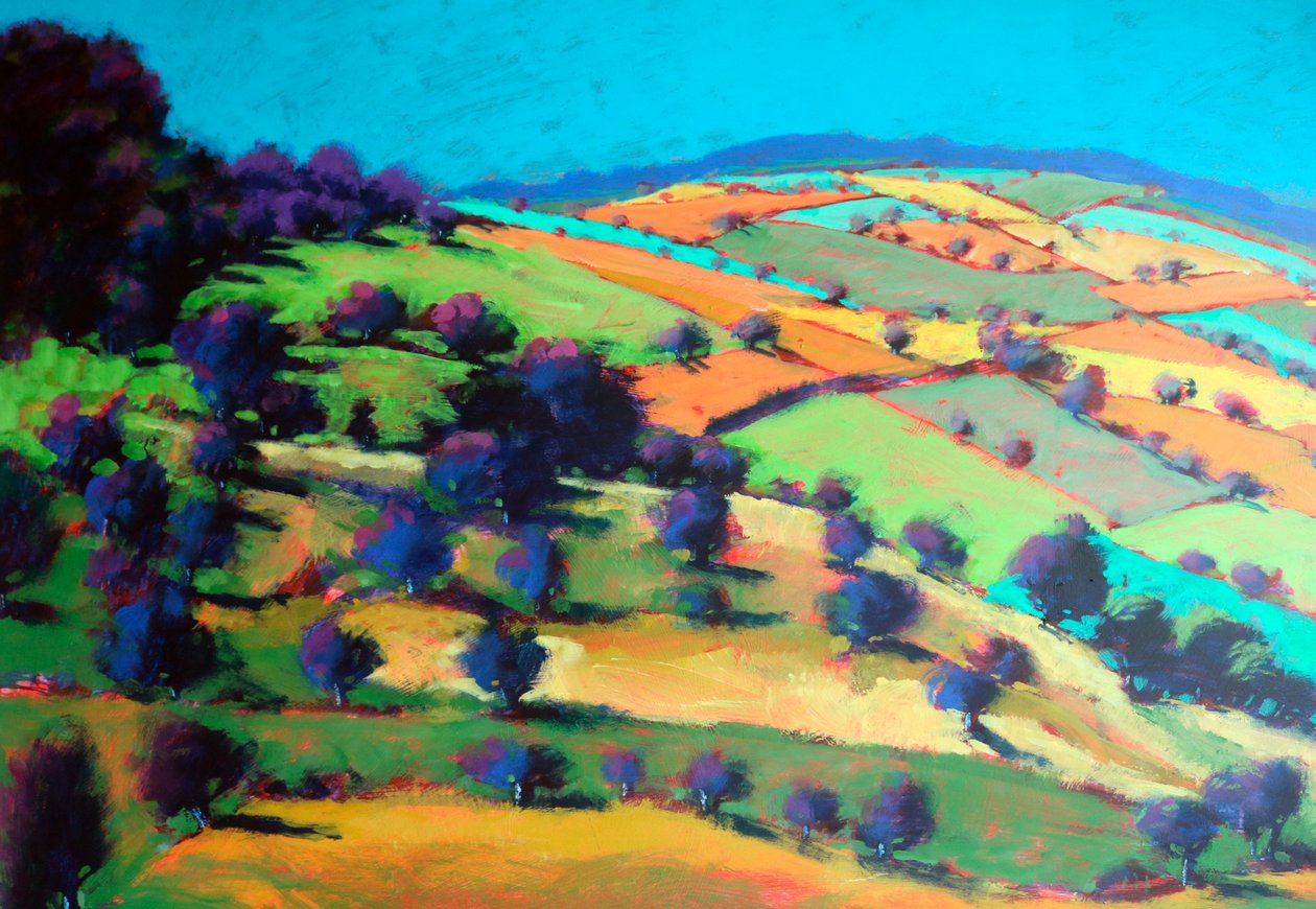 Barrowwake Looking Northwest (Detail #1), 2025 (acrílico sobre cartão) de Paul Powis