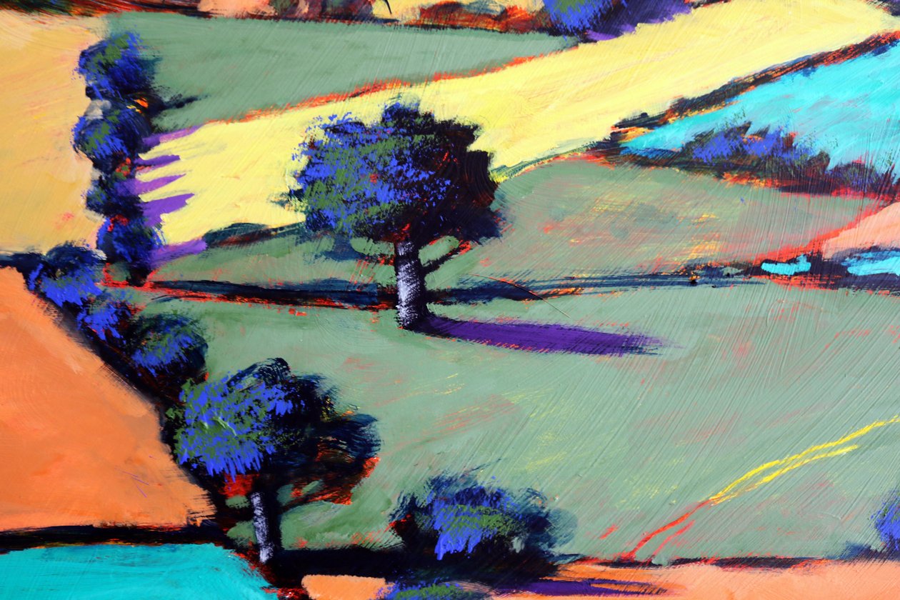 Burcome close up up 2 (acrílico a bordo) de Paul Powis