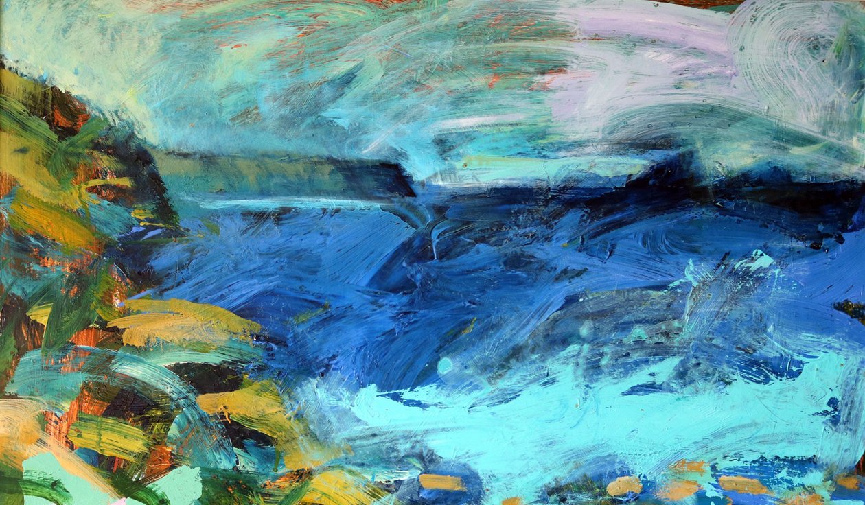 Cabo da Cornualha (acrílico a bordo) de Paul Powis
