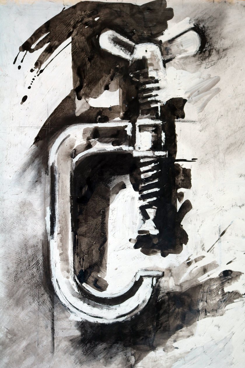 Pinça, 2024 (tinta sobre papel) de Paul Powis