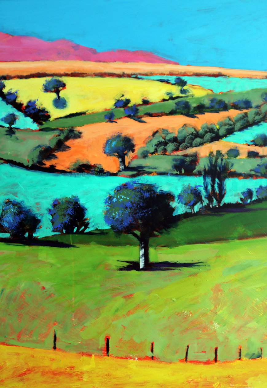 Coombe close up (acrílico a bordo) de Paul Powis