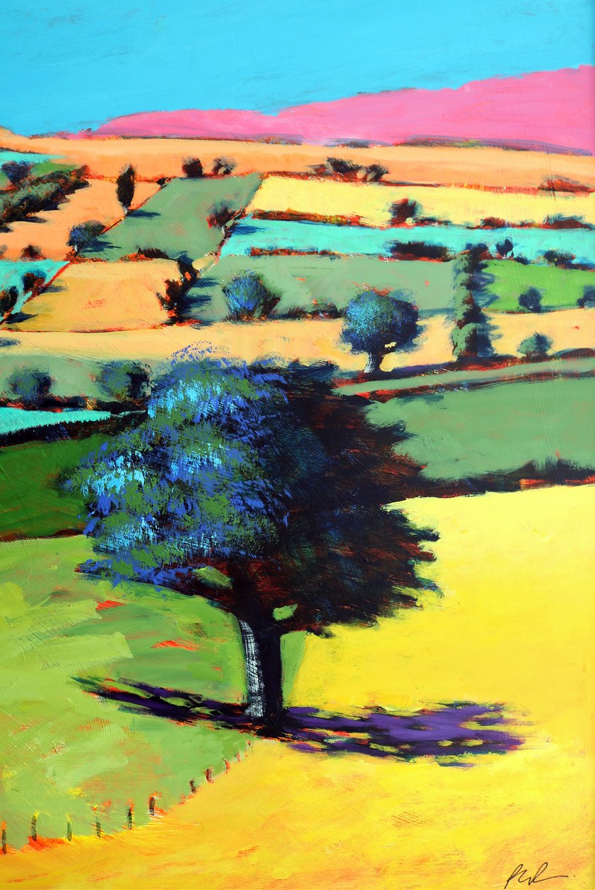 Coombe close up 1 (acrílico a bordo) de Paul Powis