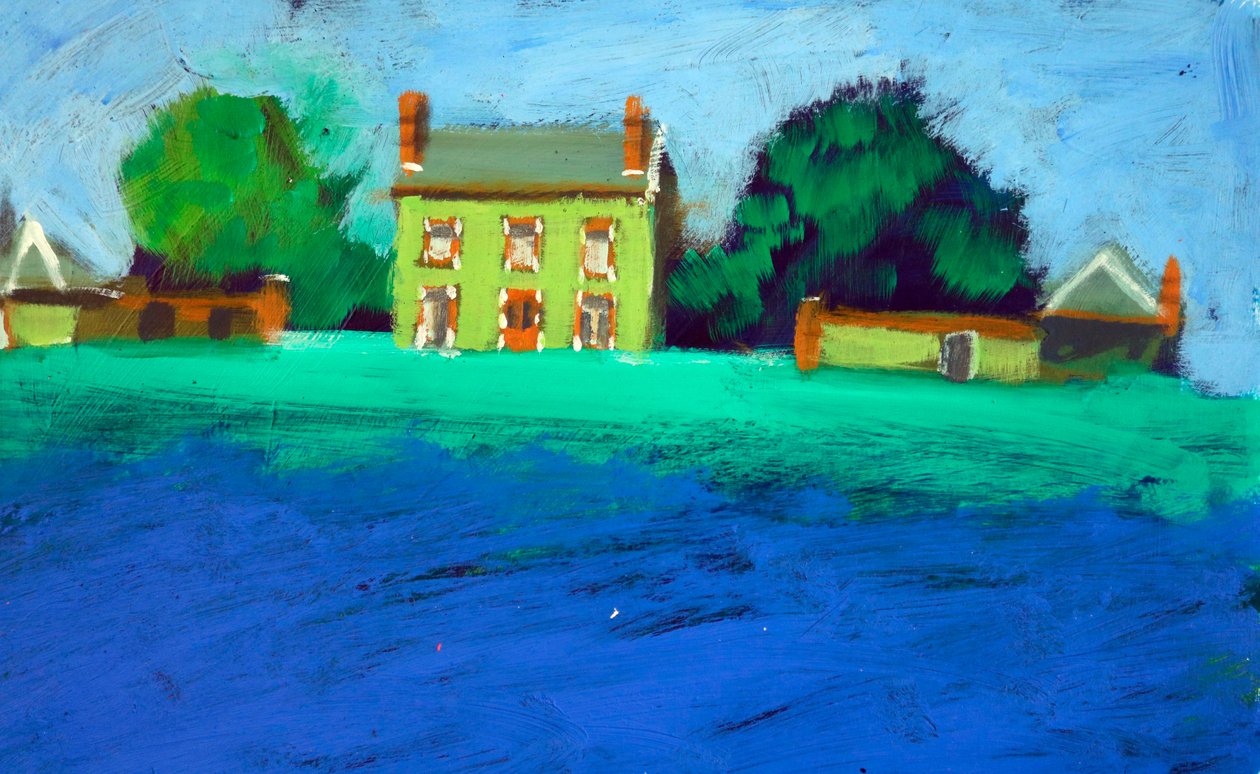Casa de campo francesa, 2024 (acrílico sobre papel) de Paul Powis