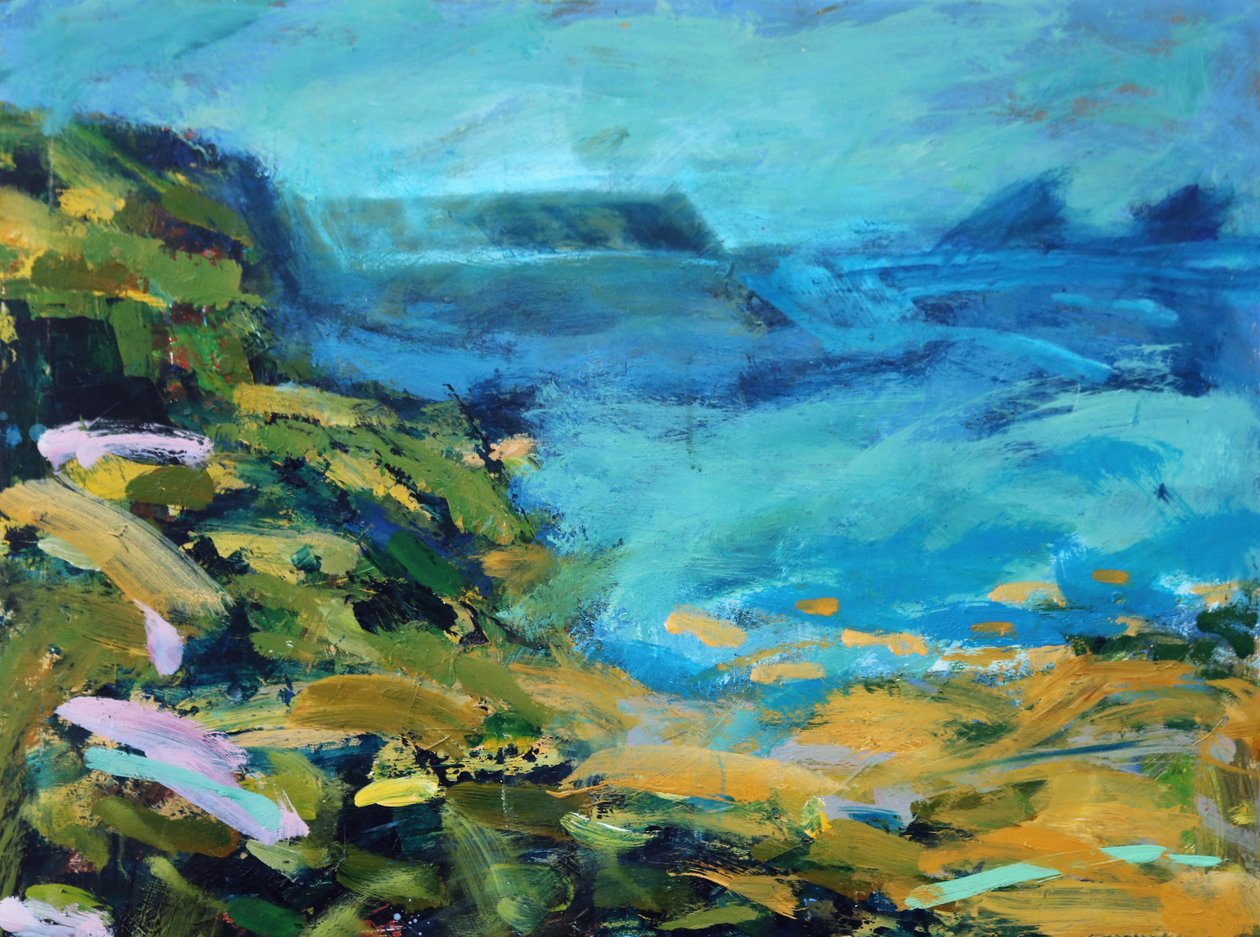 Landsend, 2021 (acrílico sobre cartão) de Paul Powis